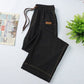 High-Waist-Hose mit Kordelzug und geradem Bein