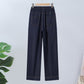 High-Waist-Hose mit Kordelzug und geradem Bein