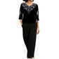 👗✨ Elegantes 2-teiliges Samt-Set mit Kristallverzierungen 👗💎