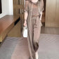 Damen 3-teiliger Set: Hemdjacke, Tanktop und Hose