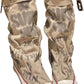 💗LETZTER TAG AKTION - 50% RABATT💗Flache Retro-Stiefel aus Canvas mit mittlerem Schaft für Damen
