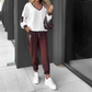 🍁NEUER HEISSER VERKAUF🔥Farbblock-Pullover mit Kapuze & Jogginghose im Set