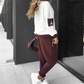🍁NEUER HEISSER VERKAUF🔥Farbblock-Pullover mit Kapuze & Jogginghose im Set