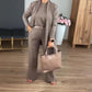 👗 45 % RABATT! ✨Elegantes 3-teiliges Set: Langer Cardigan, Oberteil und Hose