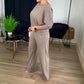👗 45 % RABATT! ✨Elegantes 3-teiliges Set: Langer Cardigan, Oberteil und Hose